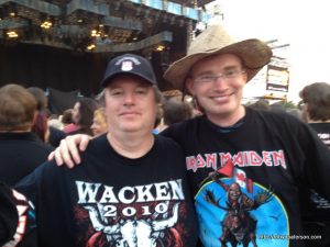 Rob and Richard Moule at an Iron Maiden Concert (Rob is the tall guy!)